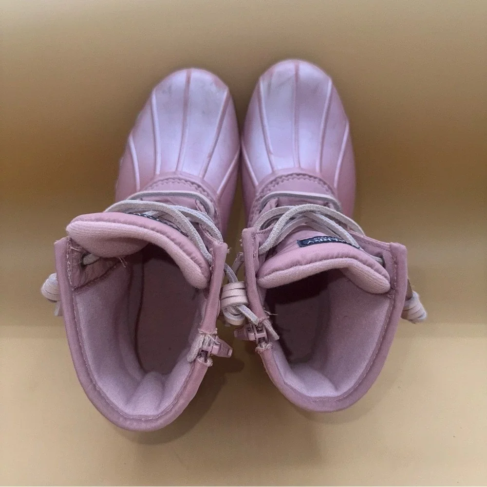 Sperry‎ Rose Pink Saltwater Duck Boot, Women's Size 1, EUC